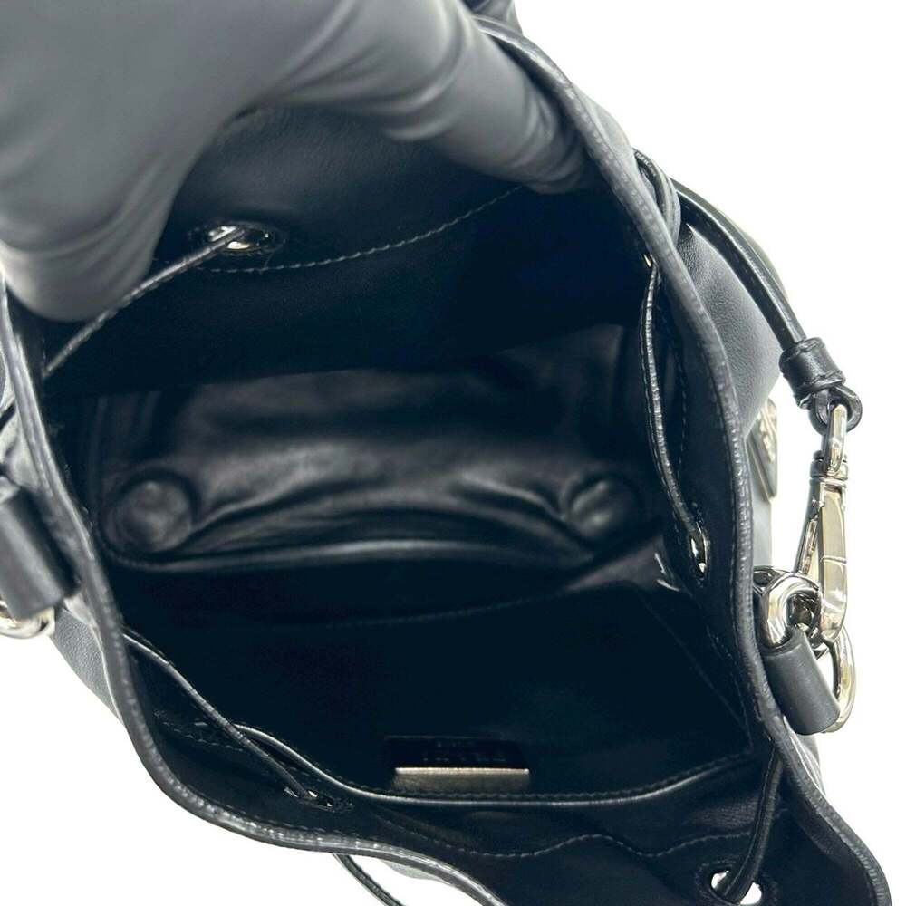 PRADA Black Leather Shoulder Bag - Picture 9 of 10